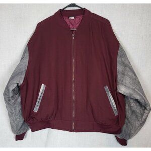 Vintage NEMESIS Varsity Bomber Jacket Men's XXL 2XL Unisex Retro 80s Quilted